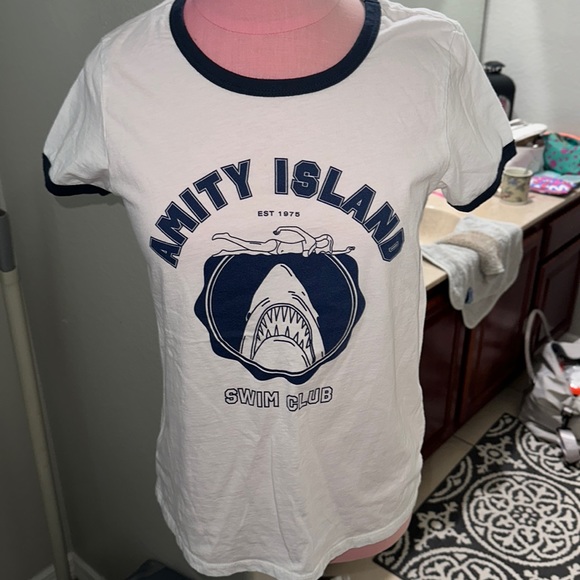 Jaws Unique Vintage Amity Island Swim Club Tee - Picture 1 of 4